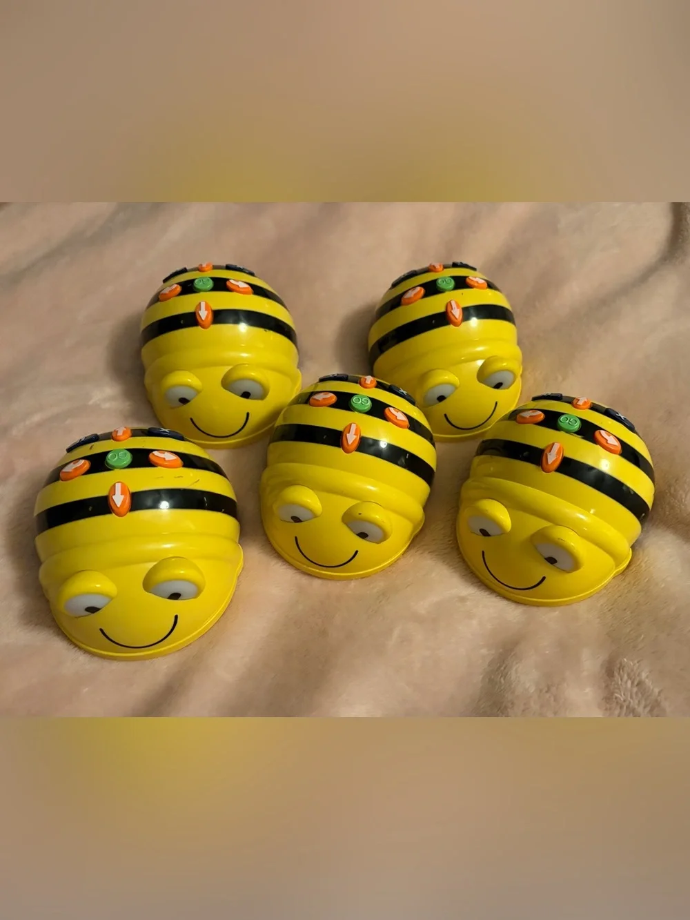 STEM Yellow Bee Bot Coding Robot Toy - Set of 5